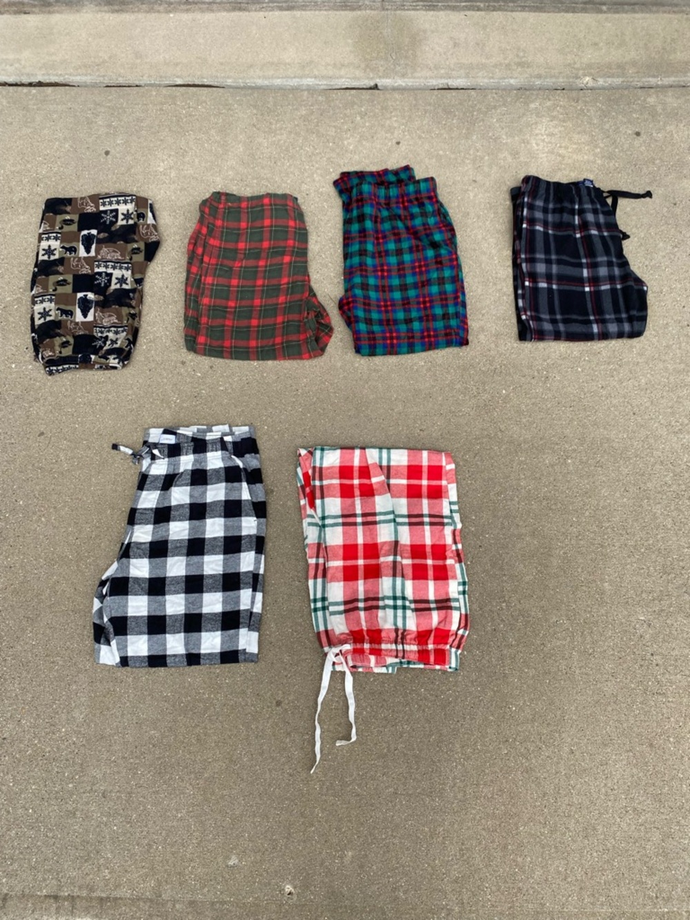 Plaid Flannel Lounge Pants - Red, Black, Green Options